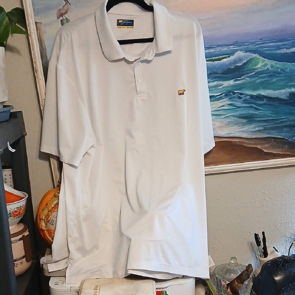 Classic White Polo Shirt with Embroidered Logo